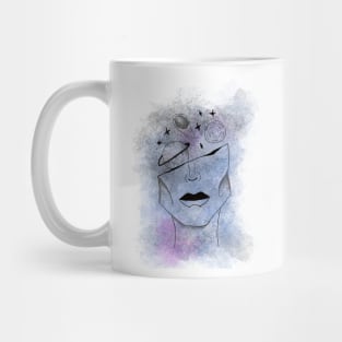 Girl with planets and space Mug